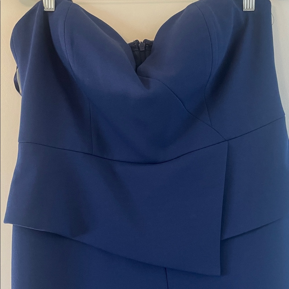 Adrianna Papell Midnight Blue Strapless Jumpsuit